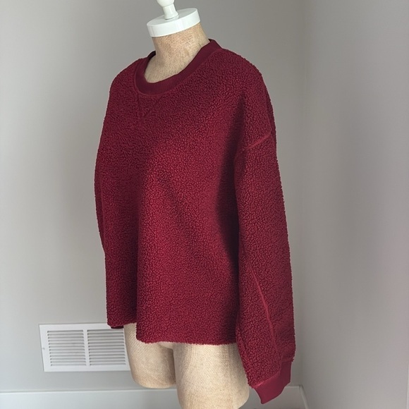 American Eagle Cropped Sherpa Sweatshirt SMALL NEW! - Picture 4 of 5